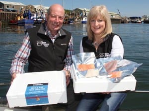 Fresh from the shore: Harold Nicholson and his daughter Lisa McBride with the new Mourne Seafoods fishbox range in Kilkeel